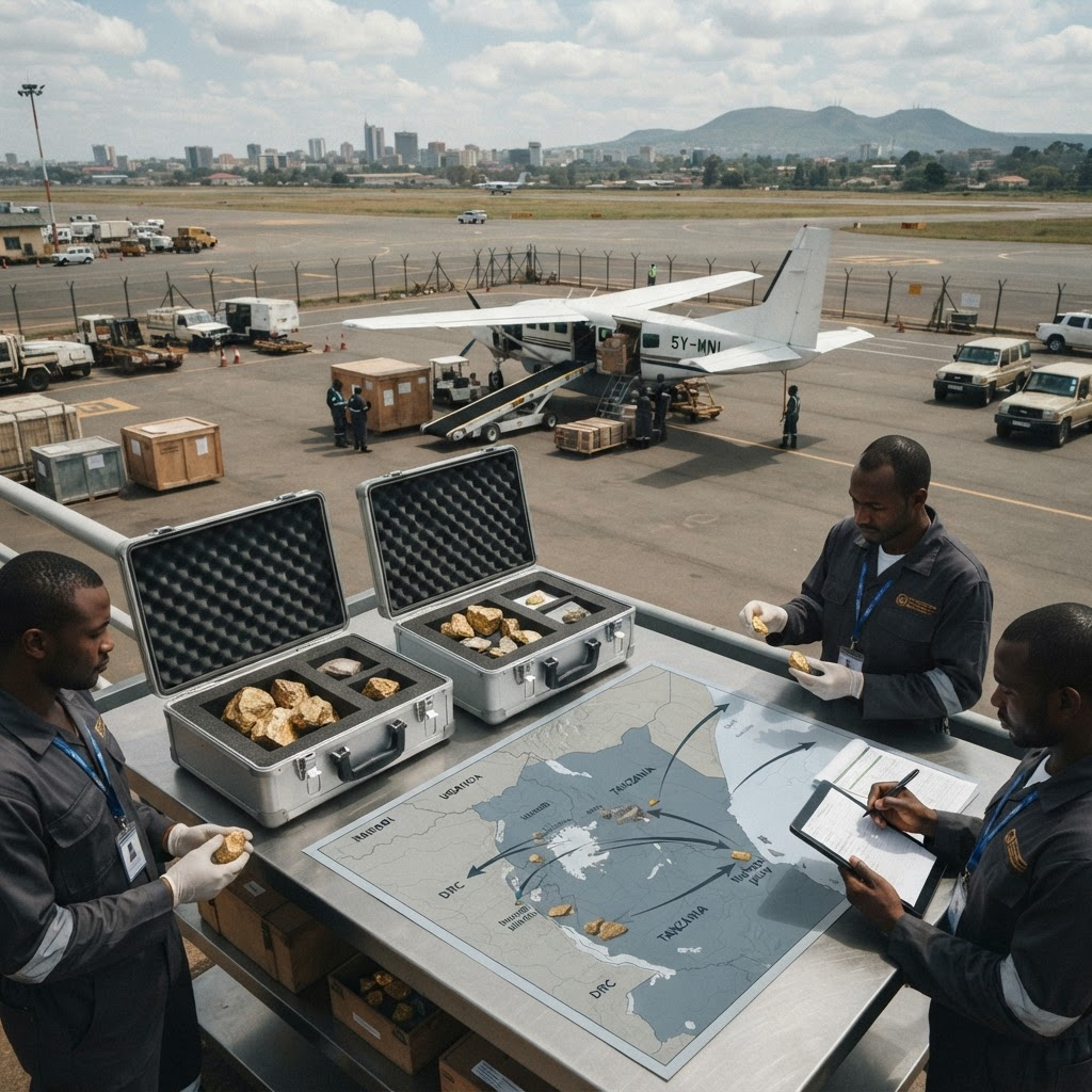 Gold supply chain materials connecting Nairobi with East African markets